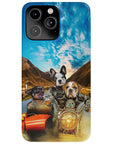 'Harley Wooferson' Funda personalizada para teléfono con 3 mascotas