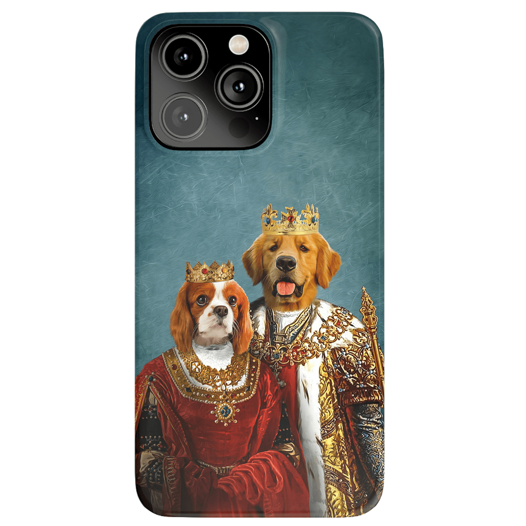 &#39;King and Queen&#39; Personalized 2 Pets Phone Case