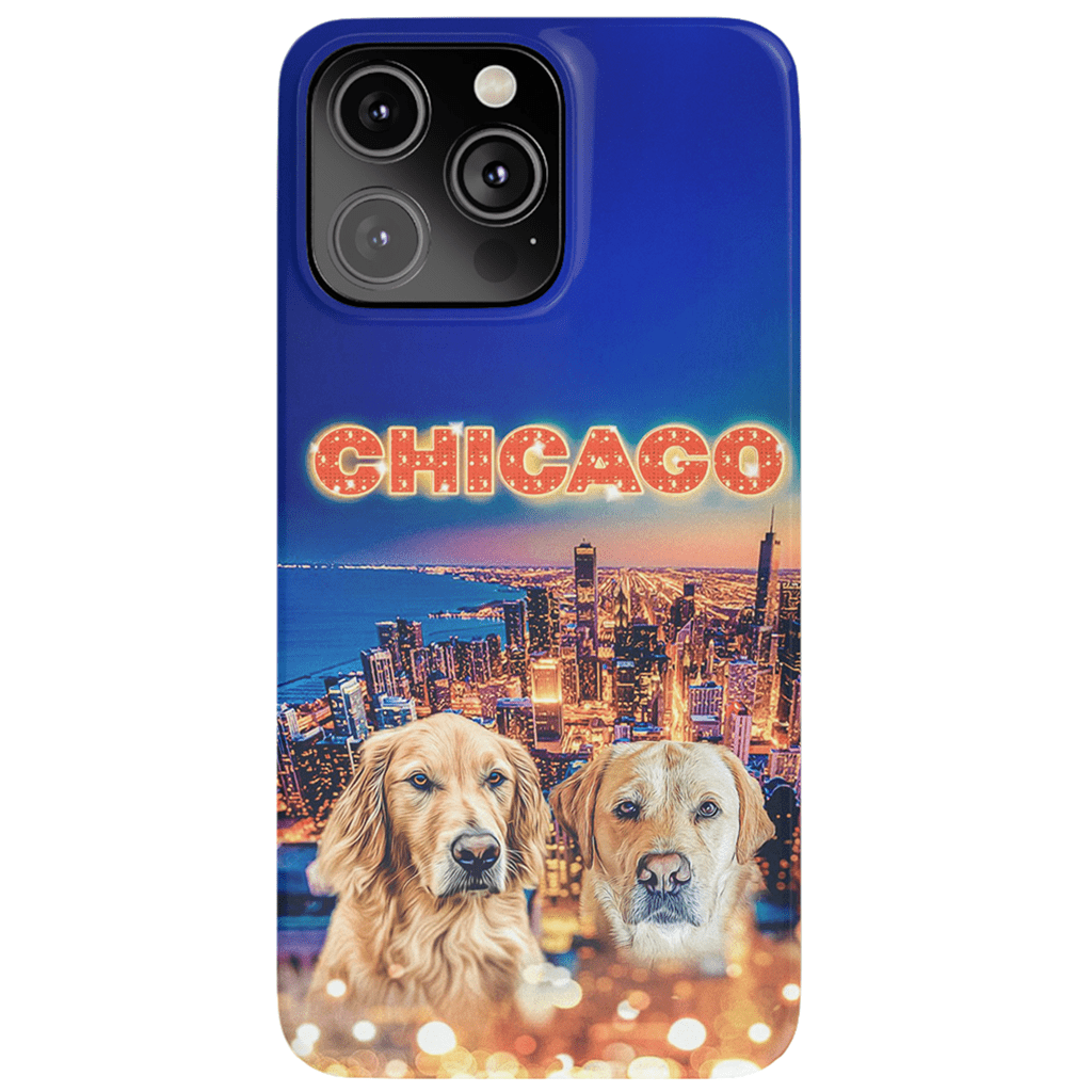 Funda personalizada para teléfono con 2 mascotas &#39;Doggos Of Chicago&#39;