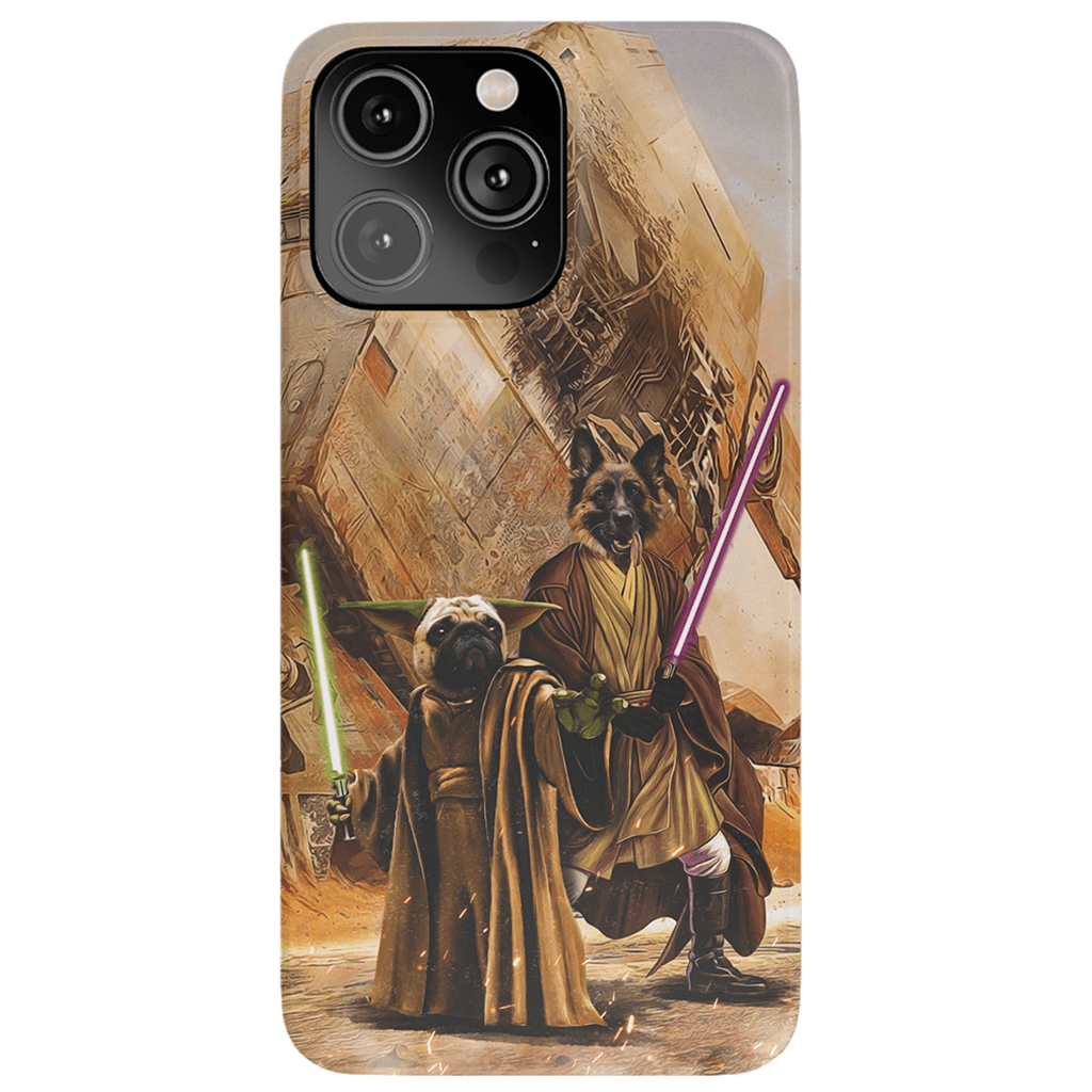 &#39;Yodogg &amp; Jedi-Doggo&#39; Personalized 2 Pet Phone Case