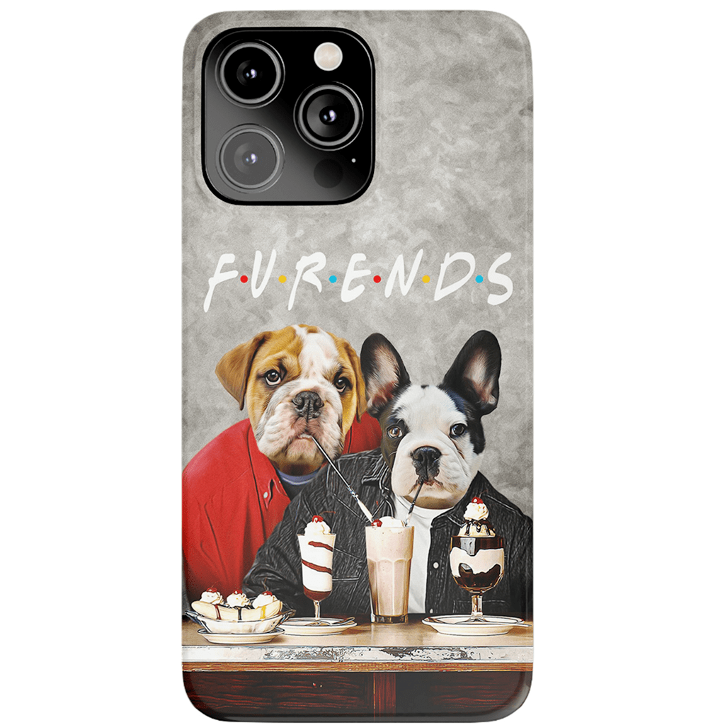 &#39;Furends&#39; Funda personalizada para teléfono con 2 mascotas