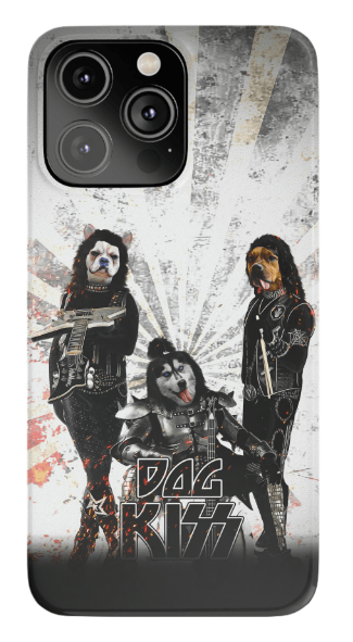 &#39;Kiss Doggos&#39; Personalized 3 Pet Phone Case