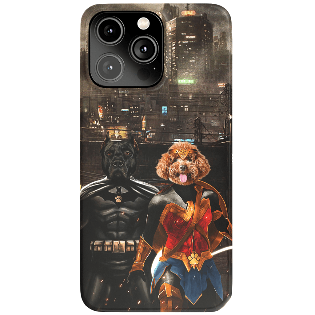 &#39;Superdog &amp; Wonder Doggette&#39; Personalized 2 Pet Phone Case