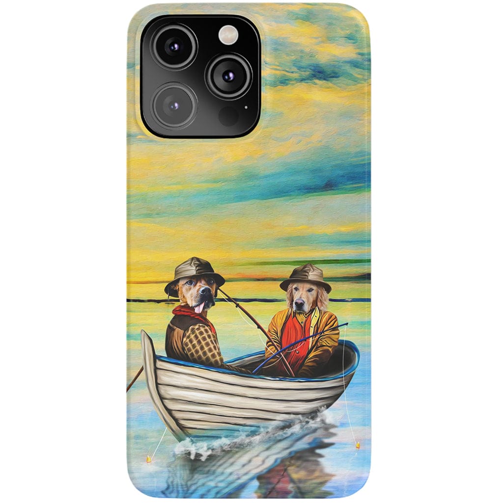 &#39;Los Pescadores&#39; Funda personalizada para teléfono con 2 mascotas