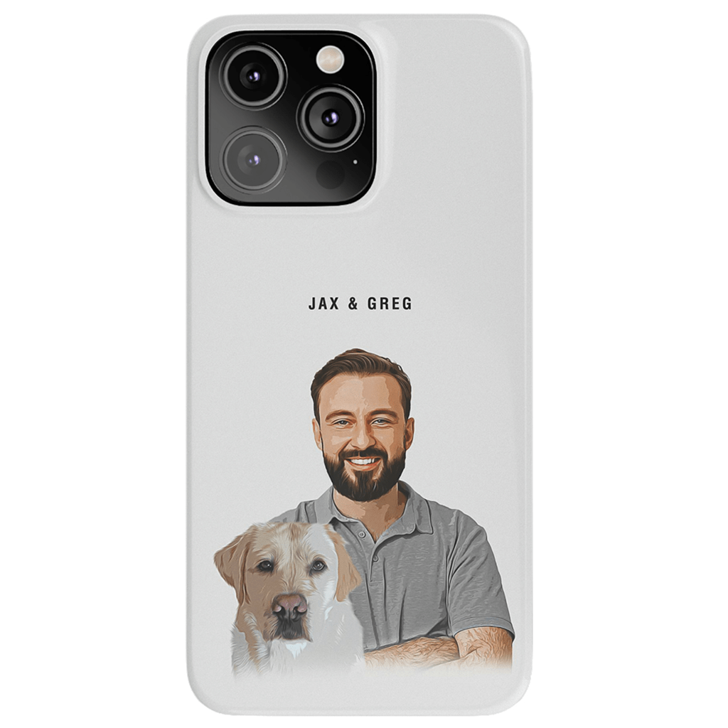 Funda moderna personalizada para teléfono para mascotas y humanos