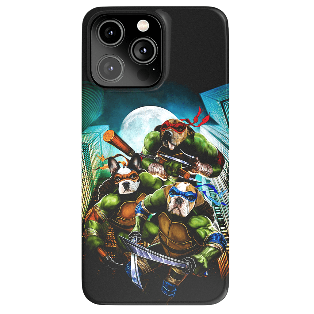 &#39;Teenage Mutant Ninja Doggos&#39; Personalized 3 Pet Phone Case