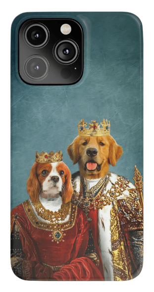 &#39;King and Queen&#39; Personalized 2 Pets Phone Case