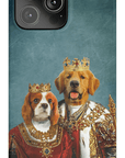 Funda para móvil personalizada con 2 mascotas 'Rey y Reina'