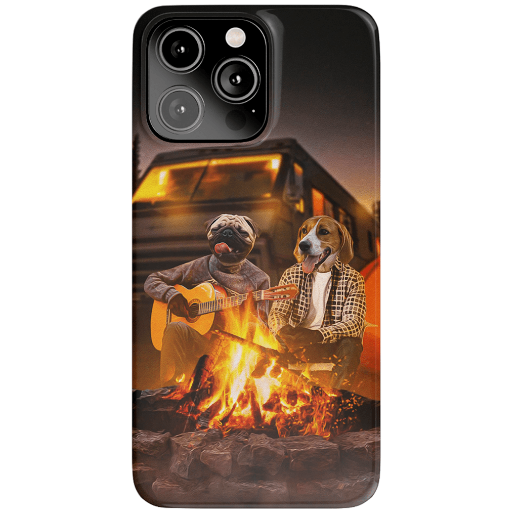 &#39;The Campers&#39; Personalized 2 Pet Phone Case