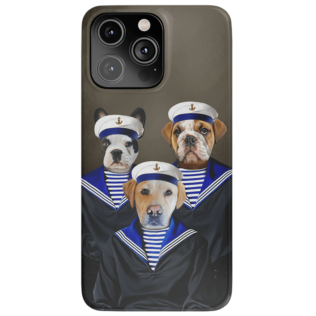 Funda personalizada para teléfono con 3 mascotas &#39;Los Marineros&#39;