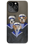 Funda personalizada para teléfono con 3 mascotas 'Los Marineros'