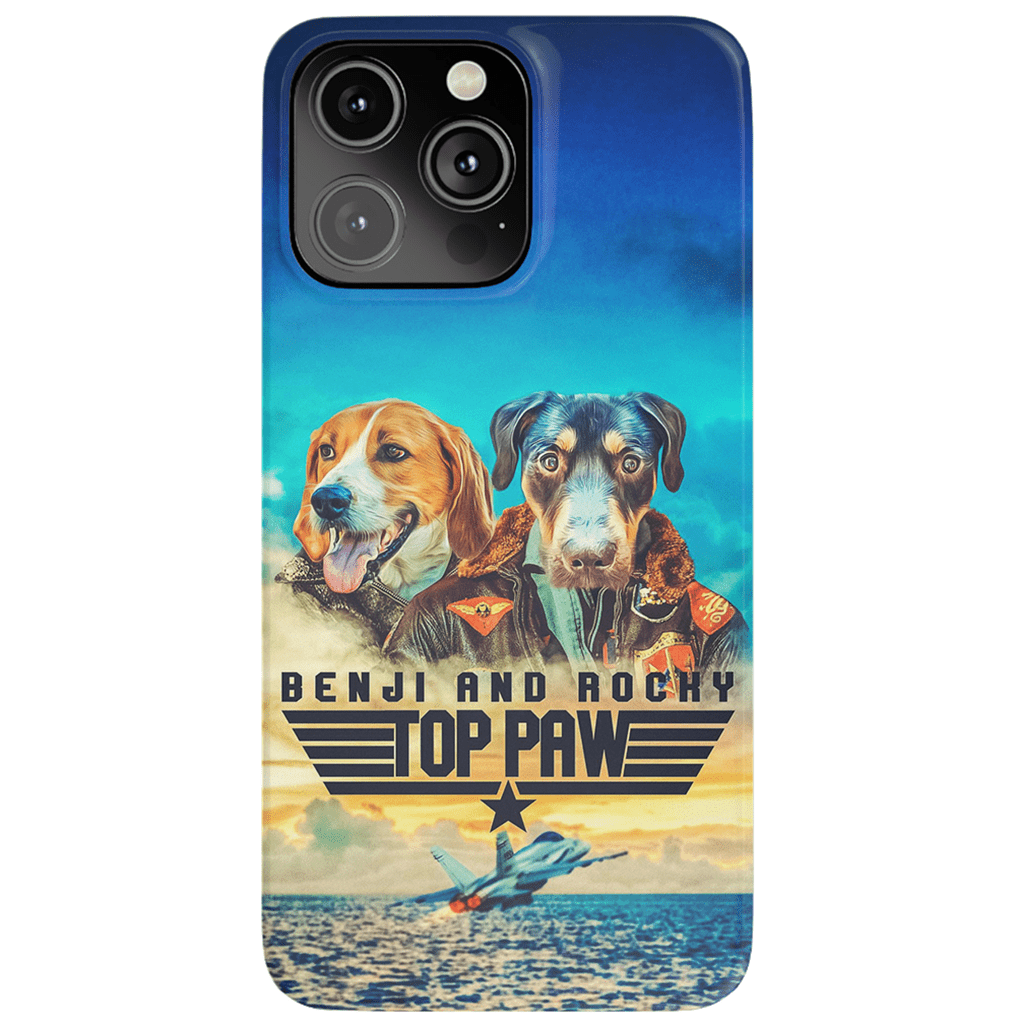 &#39;Top Paw&#39; Personalized 2 Pet Phone Case