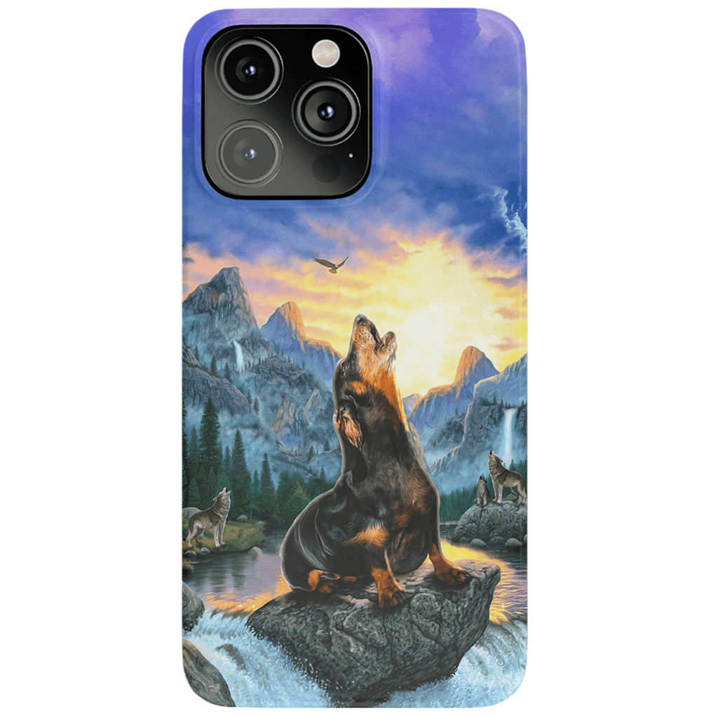 &#39;The Retro Wolf&#39; Personalized Phone Case