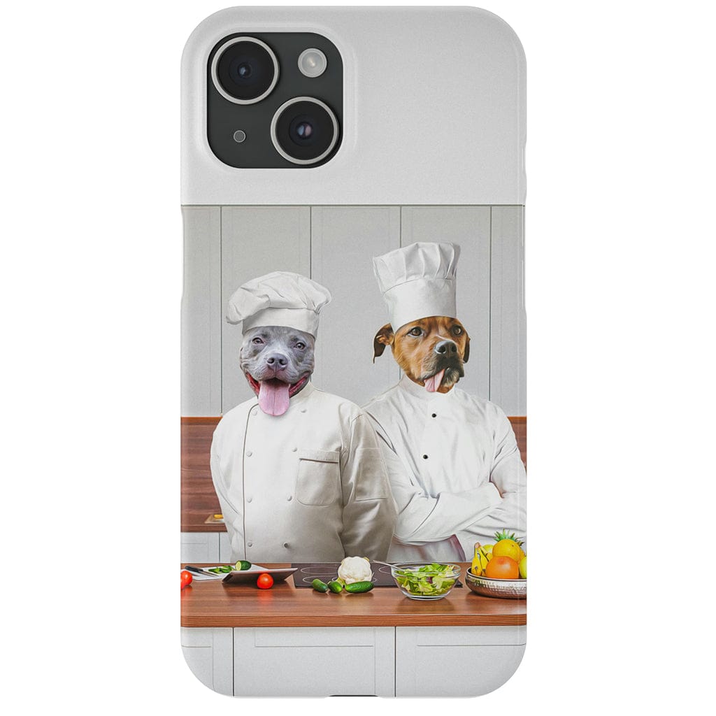 Funda personalizada para teléfono con 2 mascotas &#39;The Chefs&#39;