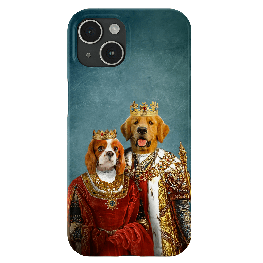 &#39;King and Queen&#39; Personalized 2 Pets Phone Case