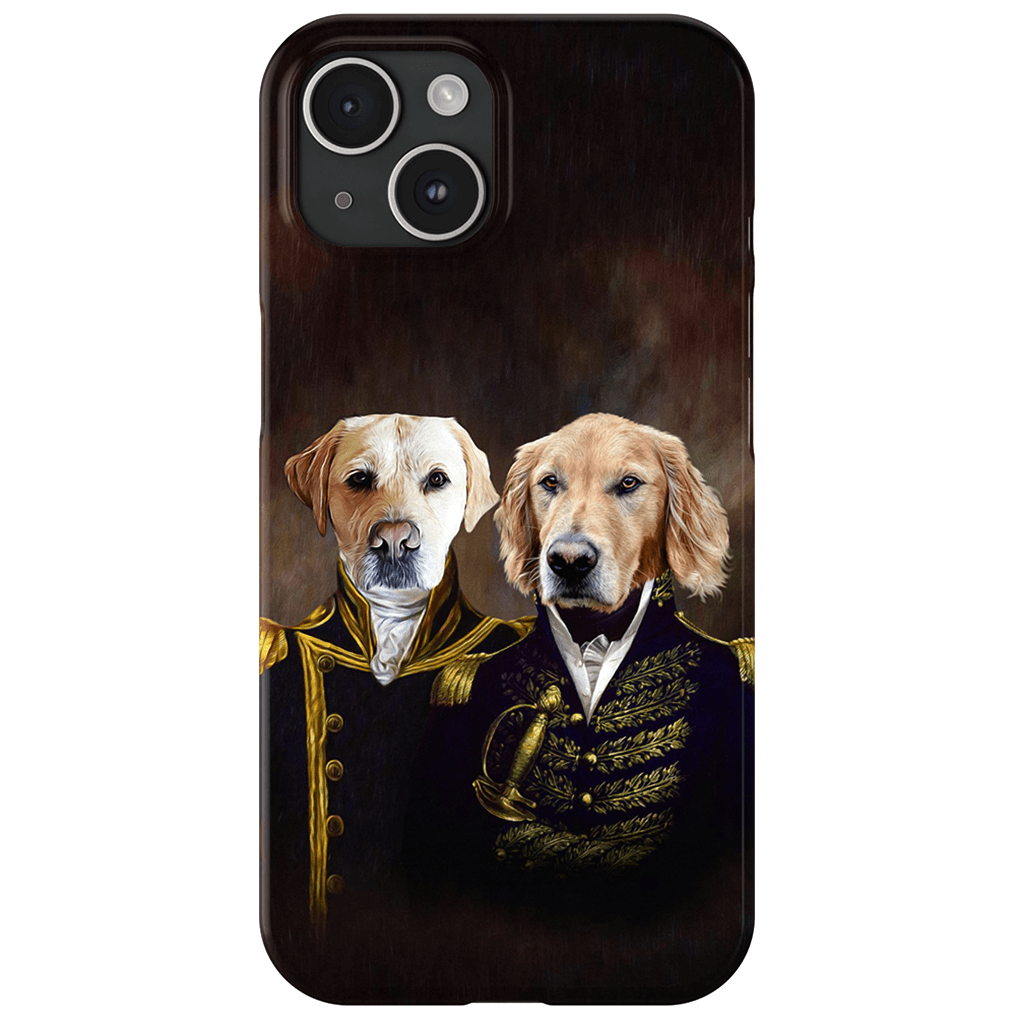 Funda personalizada para teléfono con 2 mascotas &#39;El Almirante y el Capitán&#39;