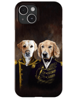 Funda personalizada para teléfono con 2 mascotas 'El Almirante y el Capitán'