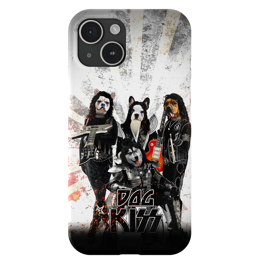 Funda personalizada para teléfono con 4 mascotas &#39;Kiss Doggos&#39;