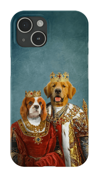 &#39;King and Queen&#39; Personalized 2 Pets Phone Case