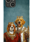 Funda para móvil personalizada con 2 mascotas 'Rey y Reina'