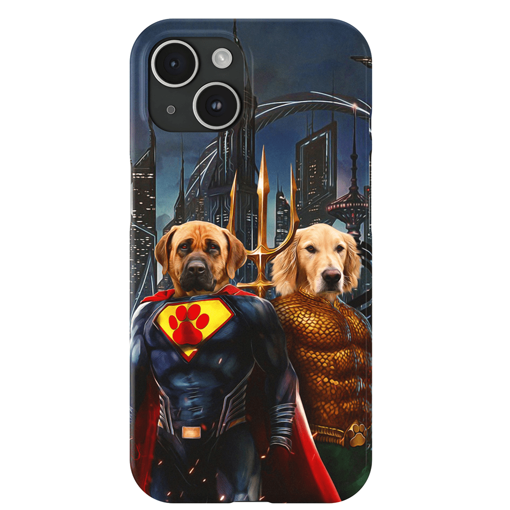 &#39;Superdog &amp; Aquadog&#39; Personalized 2 Pet Phone Case