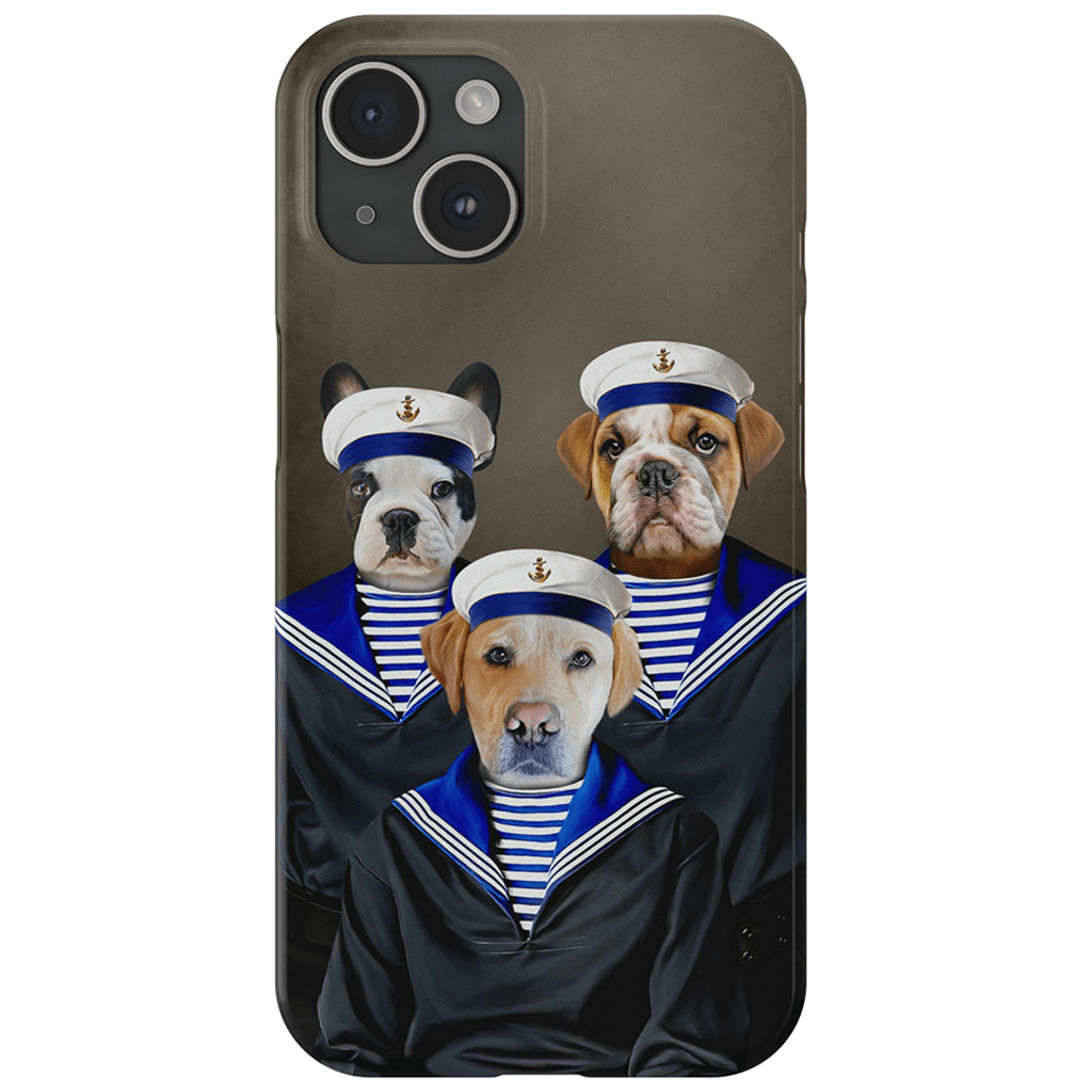 Funda personalizada para teléfono con 3 mascotas &#39;Los Marineros&#39;