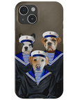 Funda personalizada para teléfono con 3 mascotas 'Los Marineros'