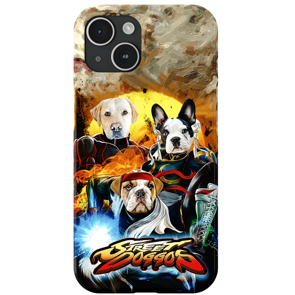 &#39;Street Doggos&#39; Funda personalizada para teléfono con 3 mascotas