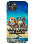 Funda personalizada para teléfono con 2 mascotas 'Top Paw'