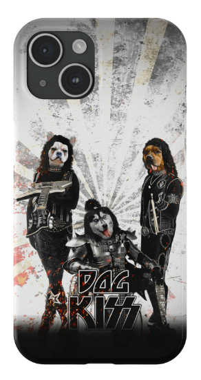 &#39;Kiss Doggos&#39; Personalized 3 Pet Phone Case