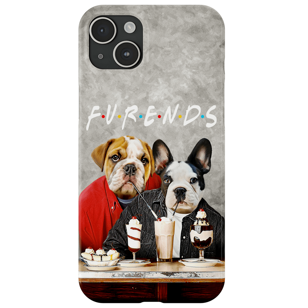 &#39;Furends&#39; Funda personalizada para teléfono con 2 mascotas