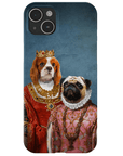 Funda personalizada para teléfono con 2 mascotas 'Reina y Archiduquesa'