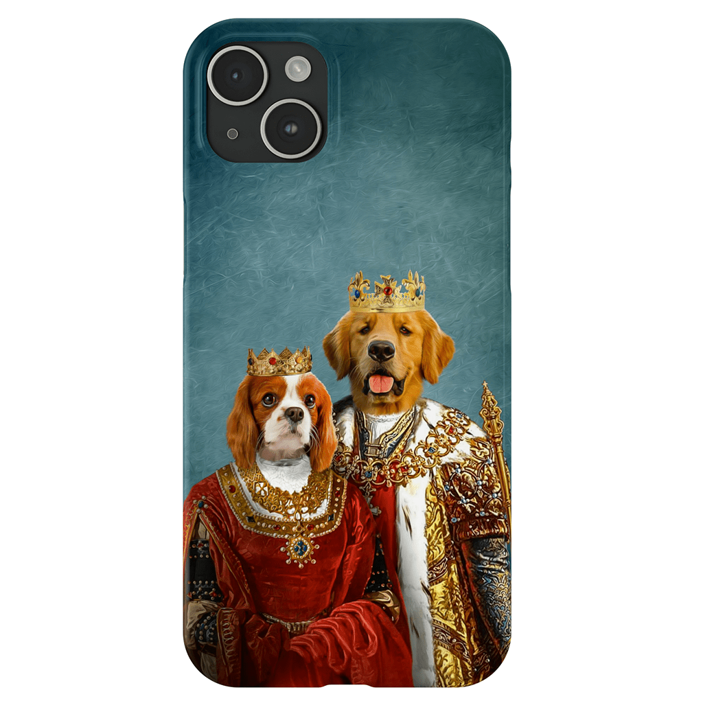 &#39;King and Queen&#39; Personalized 2 Pets Phone Case