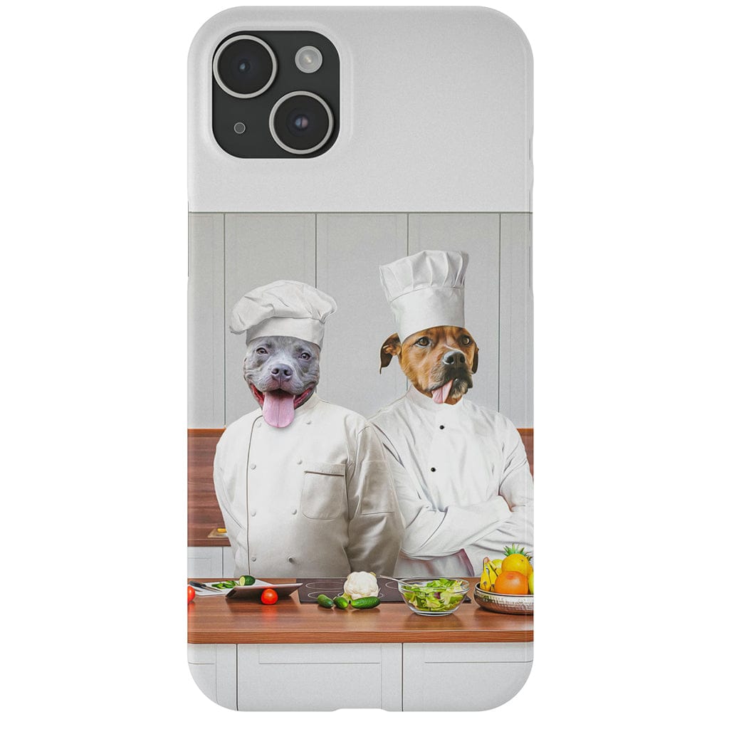 Funda personalizada para teléfono con 2 mascotas &#39;The Chefs&#39;