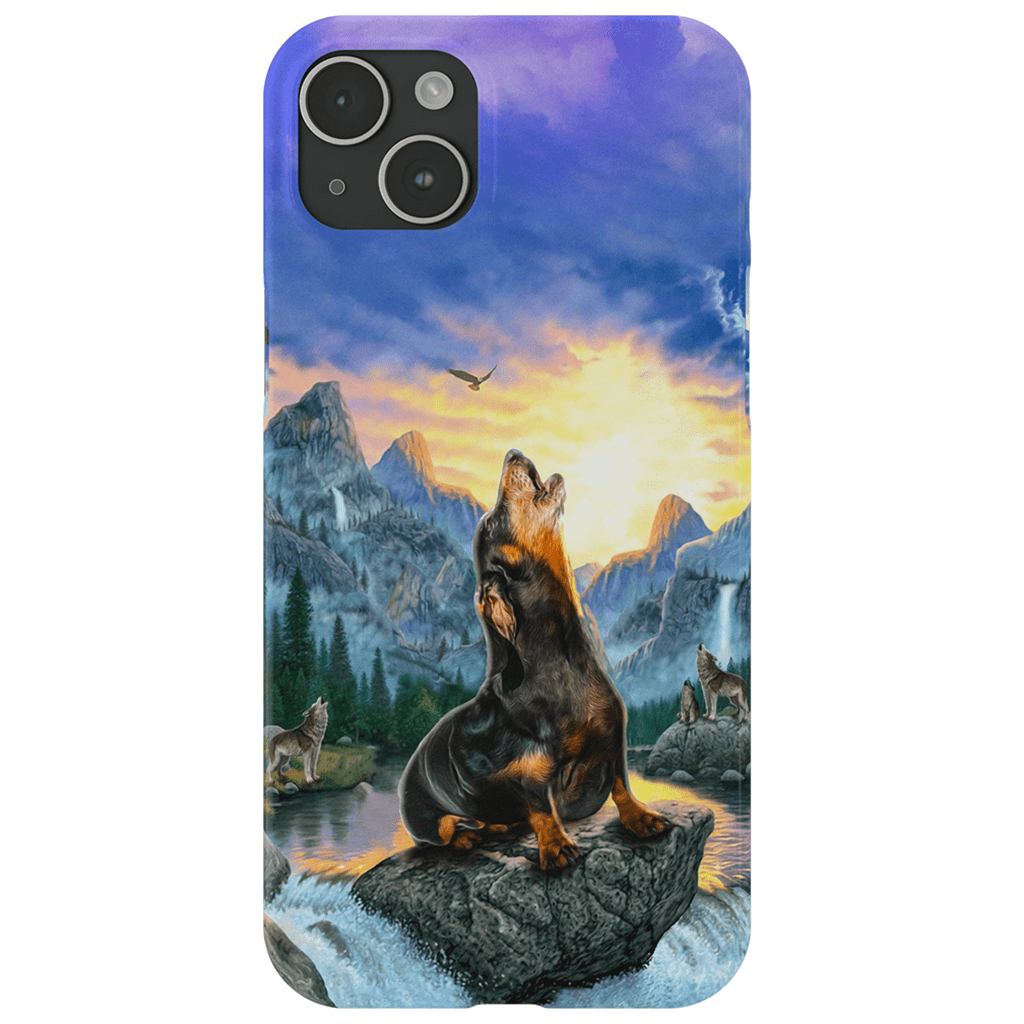 &#39;The Retro Wolf&#39; Personalized Phone Case