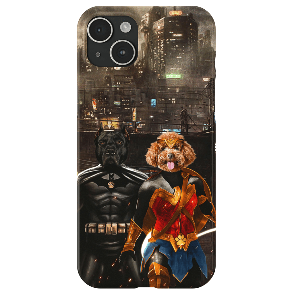 &#39;Superdog &amp; Wonder Doggette&#39; Personalized 2 Pet Phone Case