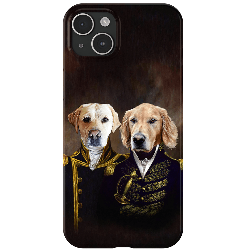 Funda personalizada para teléfono con 2 mascotas &#39;El Almirante y el Capitán&#39;