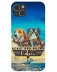 Funda personalizada para teléfono con 2 mascotas 'Top Paw'