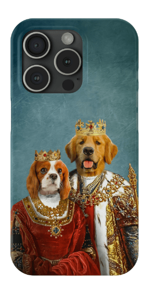 &#39;King and Queen&#39; Personalized 2 Pets Phone Case