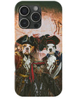 'Los Piratas' Funda personalizada para teléfono con 3 mascotas