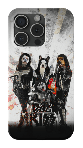 Funda personalizada para teléfono con 4 mascotas &#39;Kiss Doggos&#39;