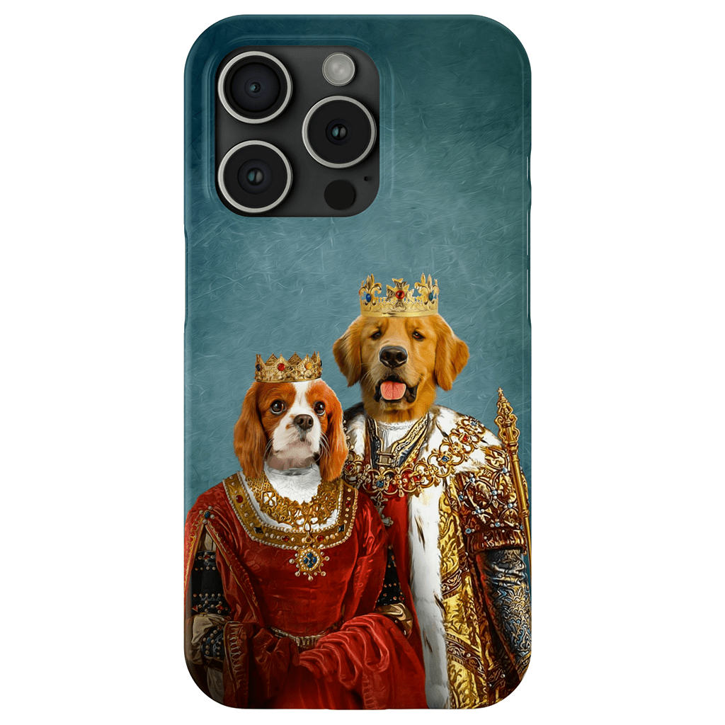 &#39;King and Queen&#39; Personalized 2 Pets Phone Case