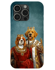 Funda para móvil personalizada con 2 mascotas 'Rey y Reina'