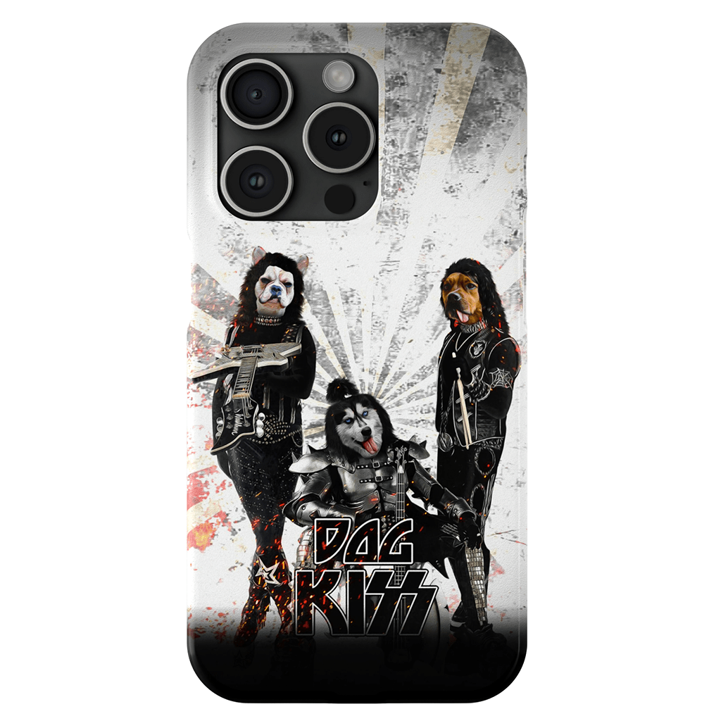 &#39;Kiss Doggos&#39; Personalized 3 Pet Phone Case