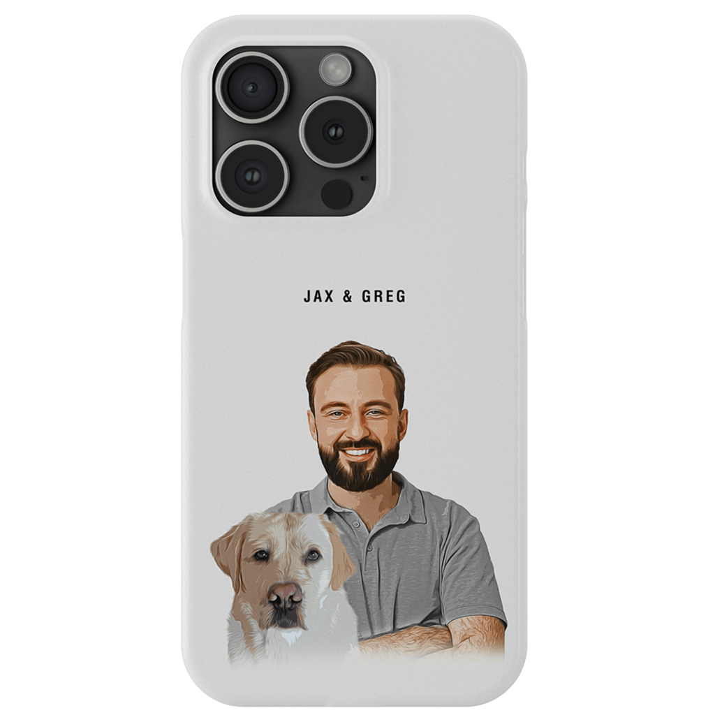 Funda moderna personalizada para teléfono para mascotas y humanos