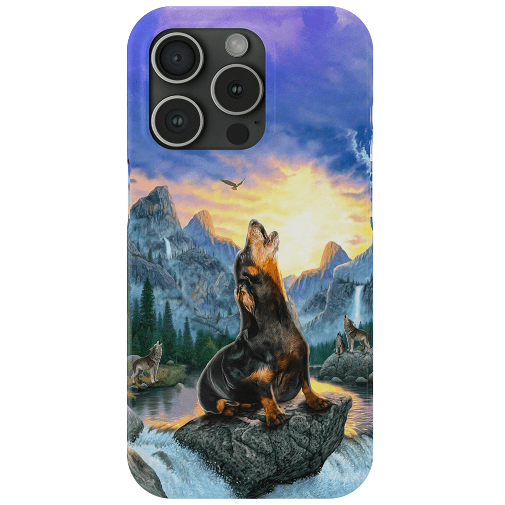 &#39;The Retro Wolf&#39; Personalized Phone Case