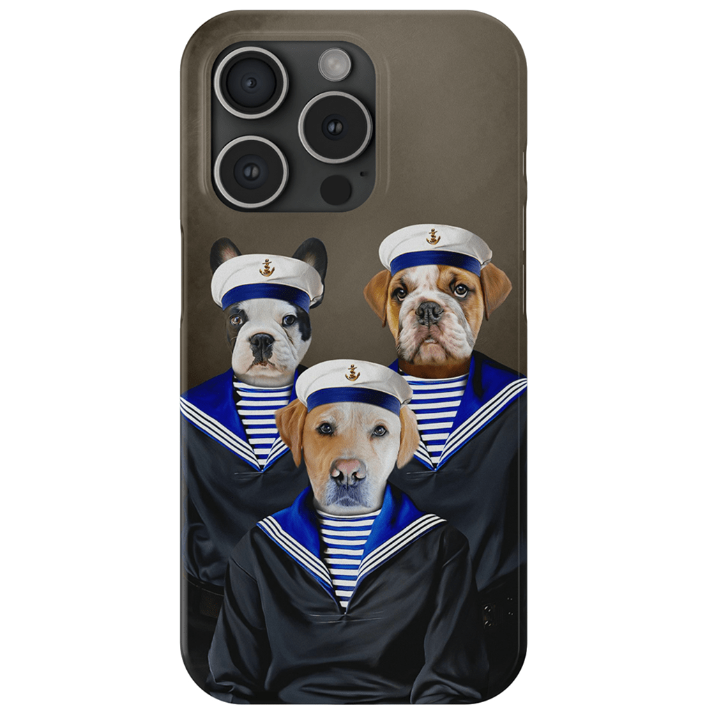 Funda personalizada para teléfono con 3 mascotas &#39;Los Marineros&#39;