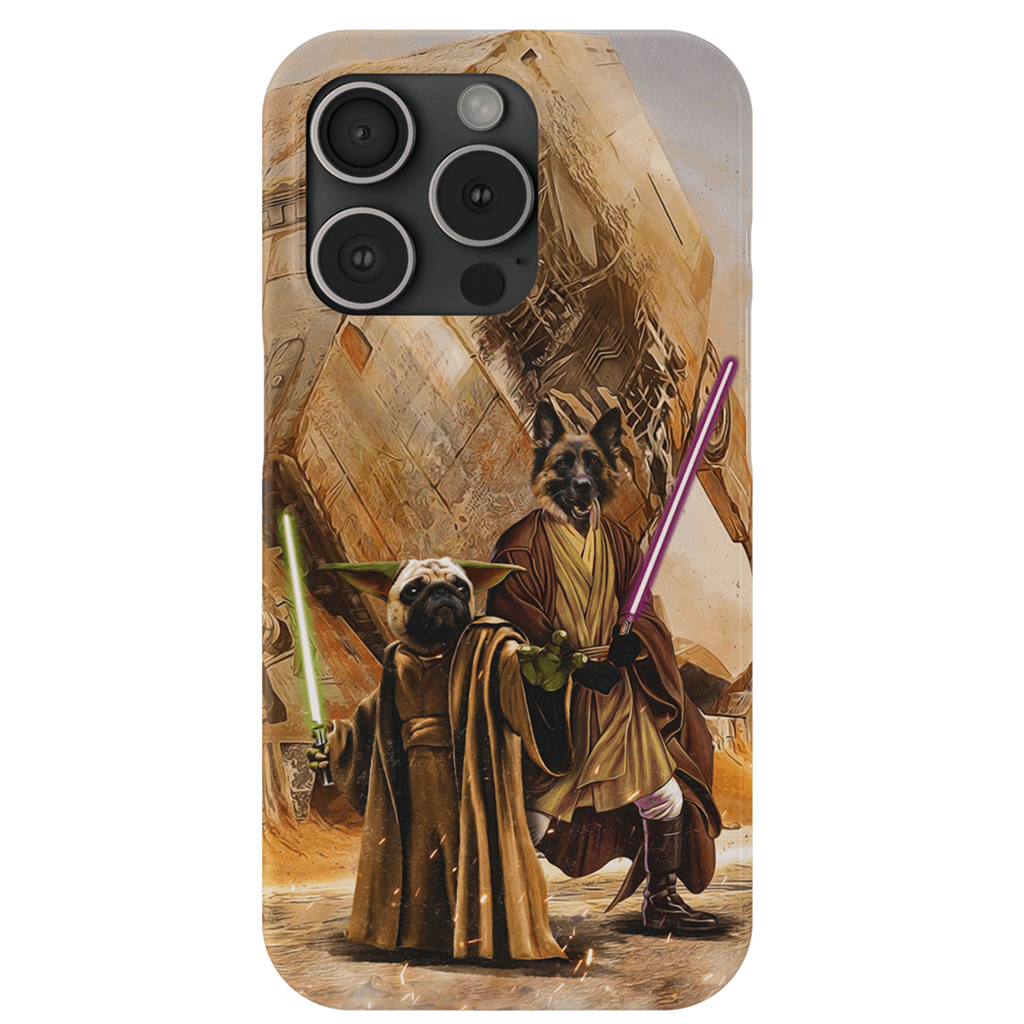 &#39;Yodogg &amp; Jedi-Doggo&#39; Personalized 2 Pet Phone Case