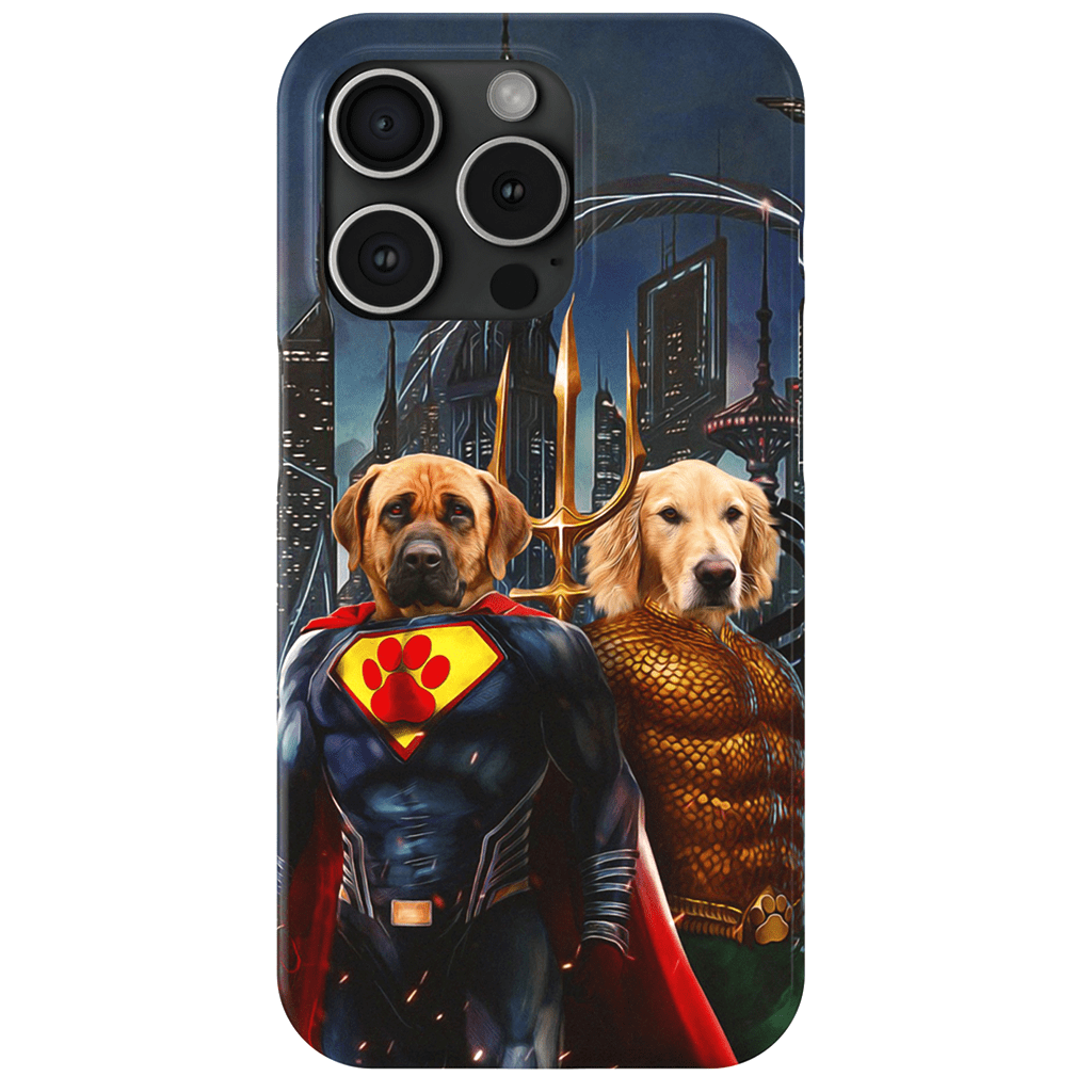 &#39;Superdog &amp; Aquadog&#39; Personalized 2 Pet Phone Case