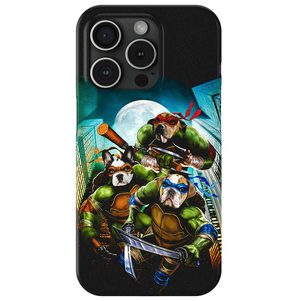 &#39;Teenage Mutant Ninja Doggos&#39; Personalized 3 Pet Phone Case